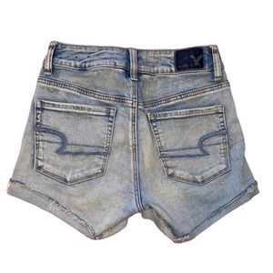 American eagle acid wash jean shorts light wash denim shorts